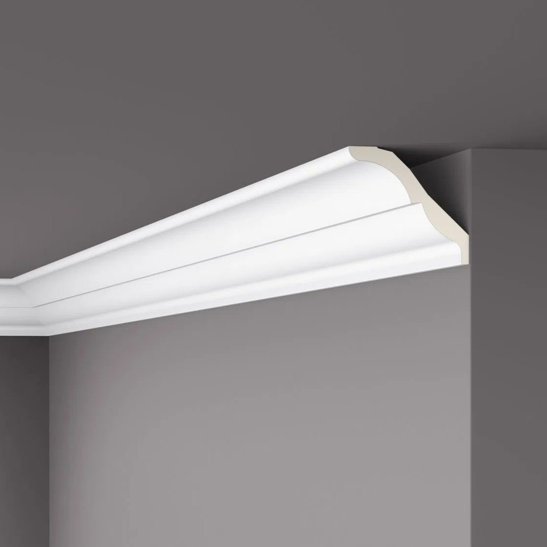 Z21 ARSTYL® 2M NMC Ceiling Coving on agrey ceiling | DecorMania UK